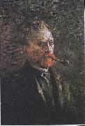 Vincent Van Gogh Self Portrait with Pipe Spain oil painting artist